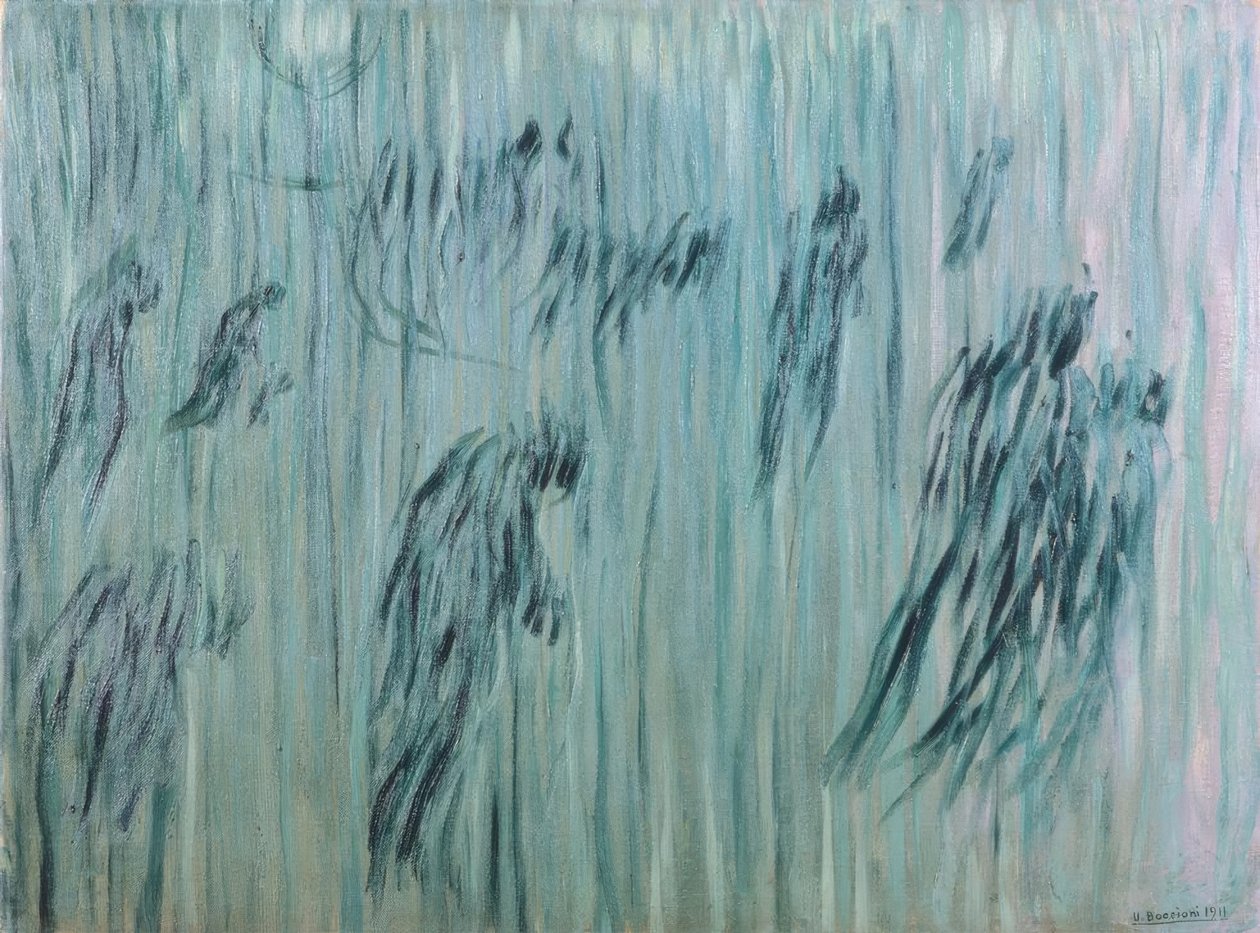 De som stannar, 1911, av Umberto Boccioni