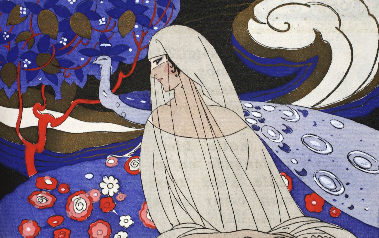 Song of Denderan (pochoirtryck) av Umberto Brunelleschi