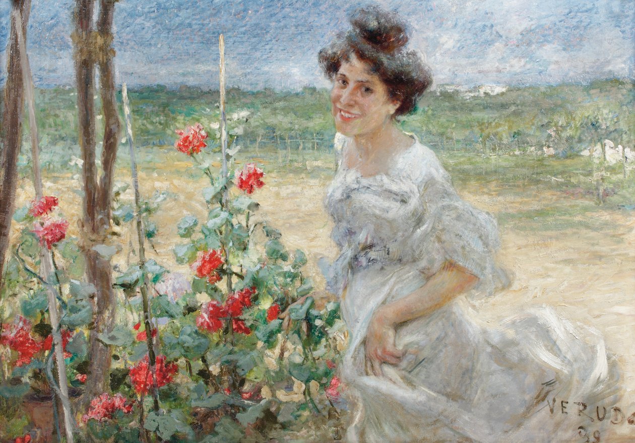 I blomsterträdgården, 1899 av Umberto Veruda