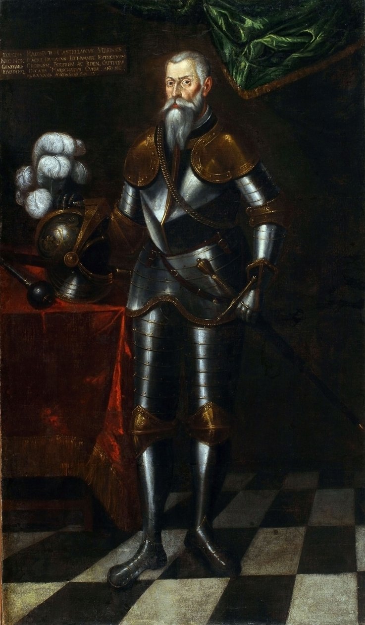 Jury Radzivil, Litauens Herkules. Okänd hantverkare, 1600-talets första palats. Palatin, alei 210×122 cm. Republiken Vitrysslands nationalmuseum (Tarashkevich) av Unbekannt Unbekannt