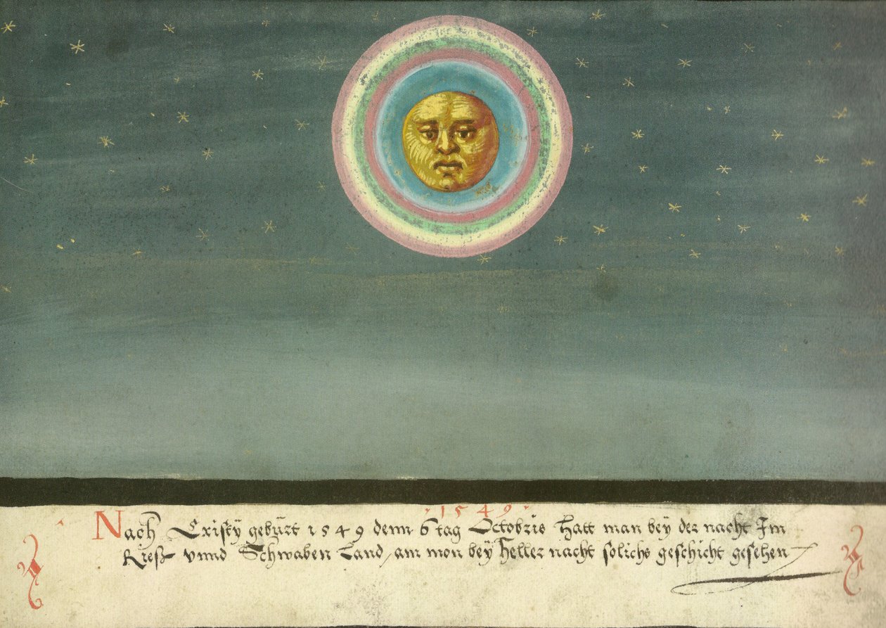 Augsburger Wunderzeichenbuch - Folio 163- Mångloria över Schwaben av Unbekannt Unbekannt