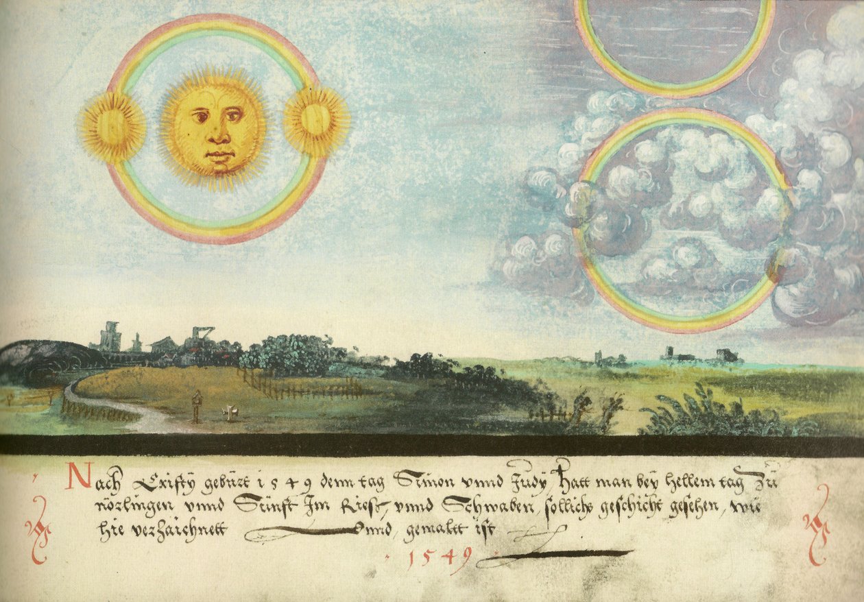 Augsburger Wunderbelbuch - Folio 165: Fem Suns via Leipzig 1551 av Unbekannt Unbekannt