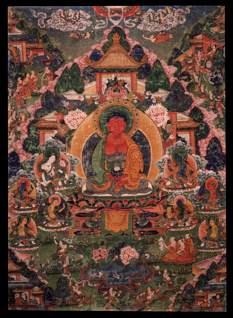 Buddha Amitabha i hela sitt vältalande land av Unbekannt Unbekannt