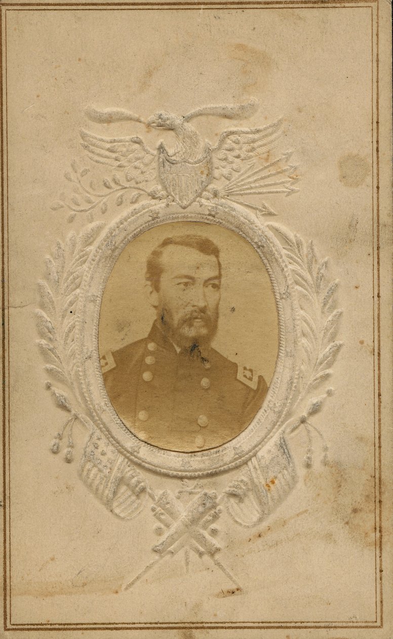 Bust portrait of a man in uniform av Unbekannt Unbekannt