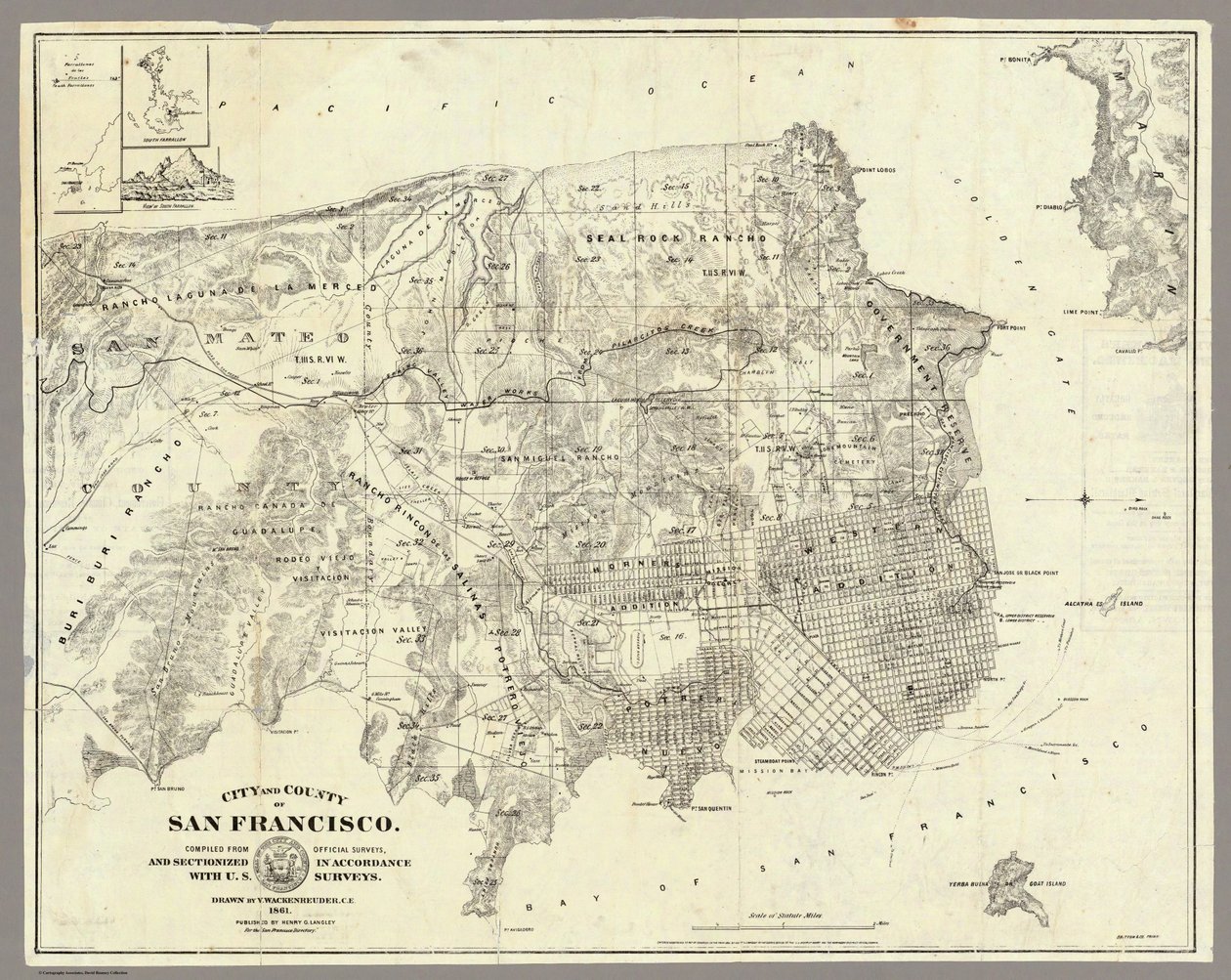Staden San Francisco - 1861 av Unbekannt Unbekannt