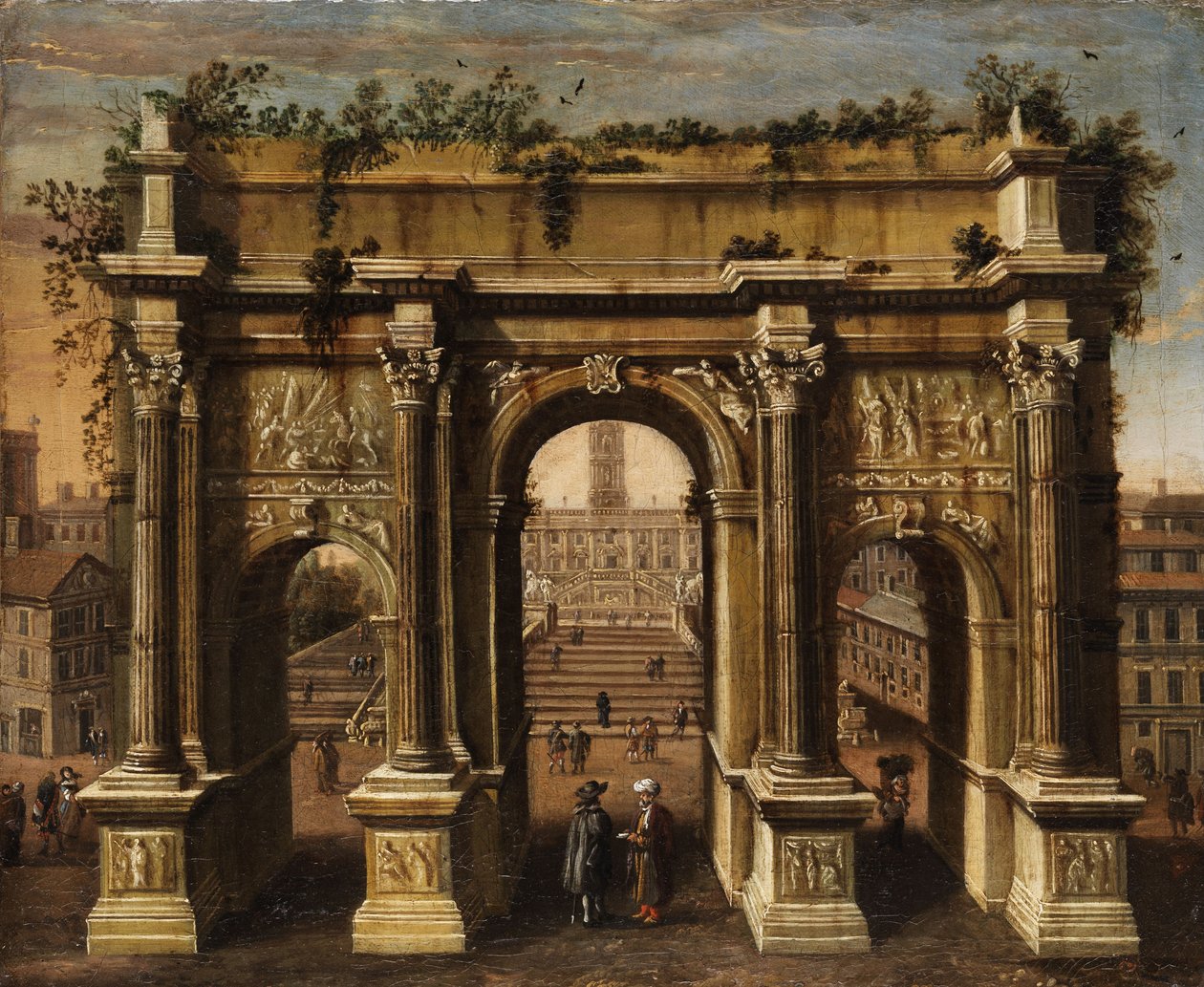 Perfekt utsikt över Arch of Septimius Severus och Capitol av Unbekannt Unbekannt