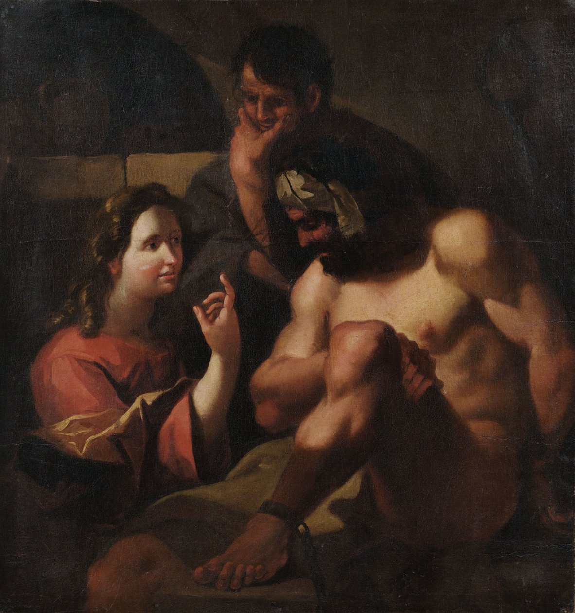 Joseph interprets the dreams of two prisoners (Genesis 40). av Unbekannt Unbekannt