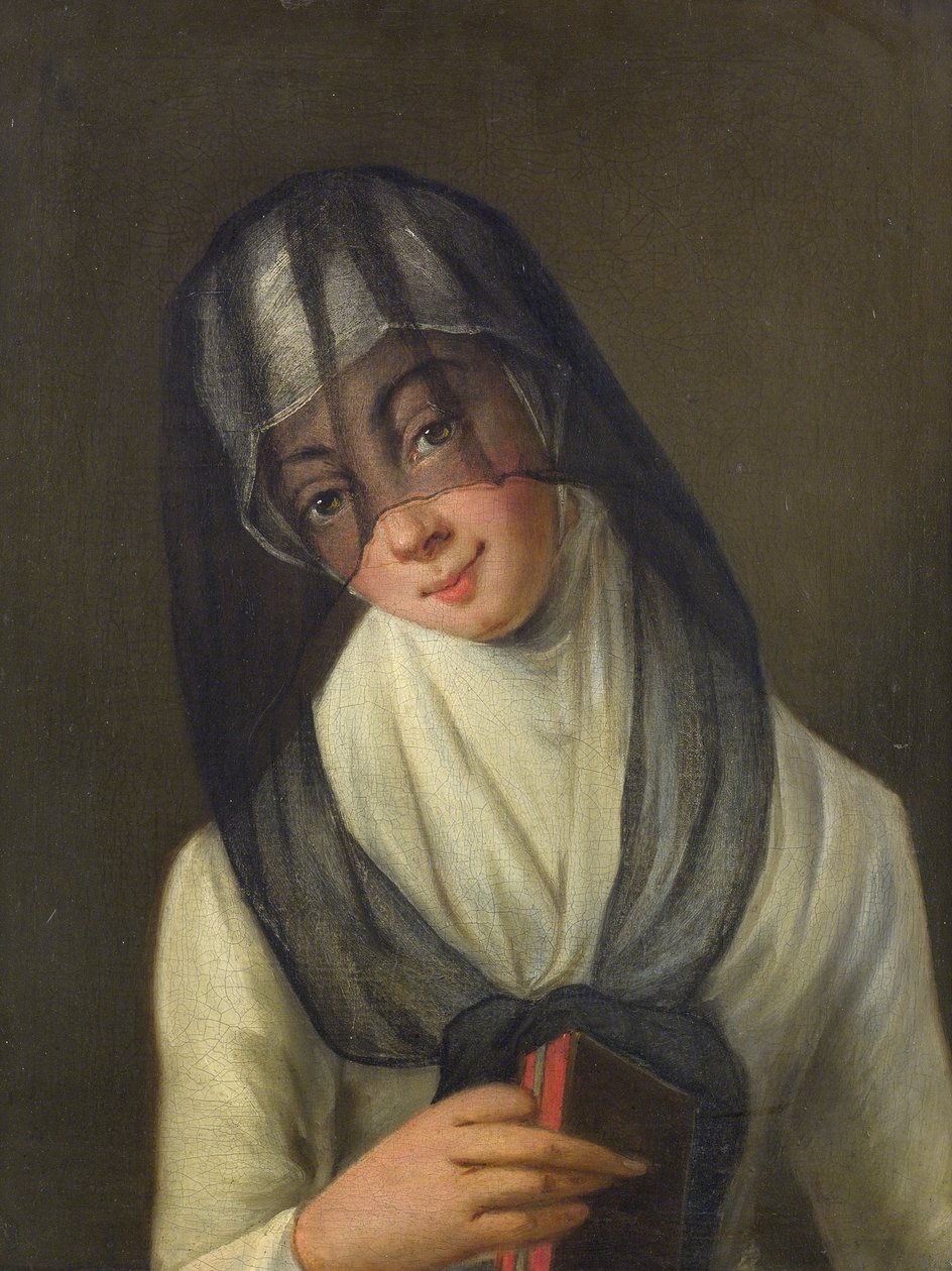 Portrait of a veiled lady av Unbekannt Unbekannt