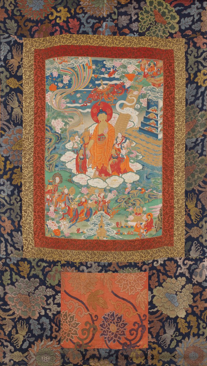 Shakyamuni nedstigande från de 33 gudarnas himmel av Unbekannt Unbekannt