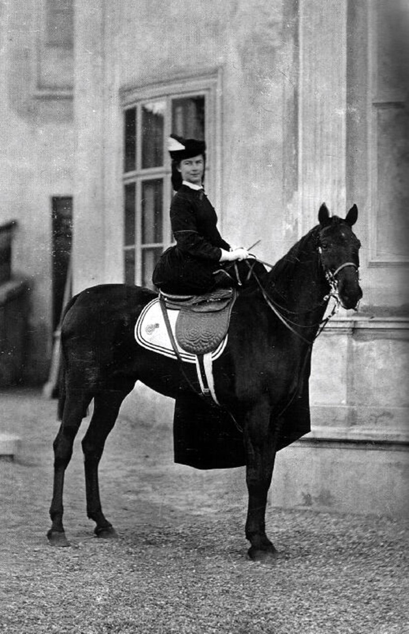 The Empress of Austria Elisabeth Amelie Eugenie of Wittelsbach, called Sissi, in 1896 in Biarritz av Unbekannt Unbekannt