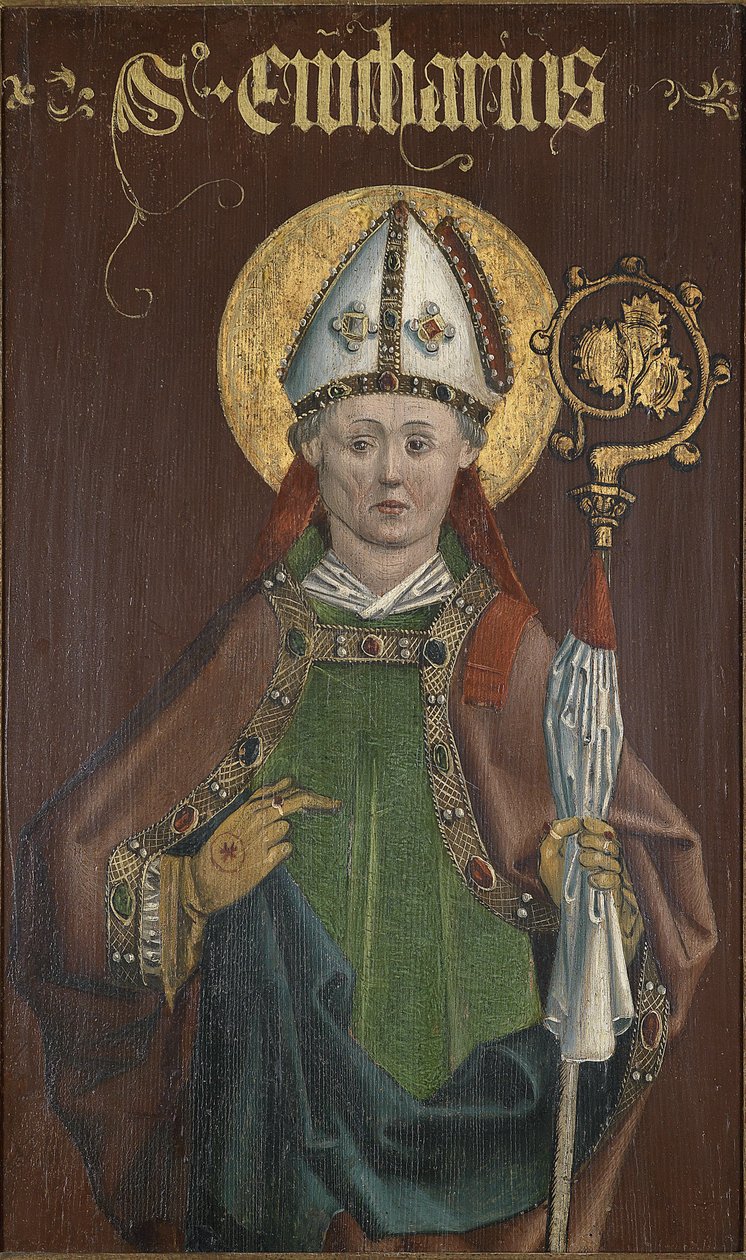 Altarvinge med den heliga Eucharius av Unbekannt Unbekannt