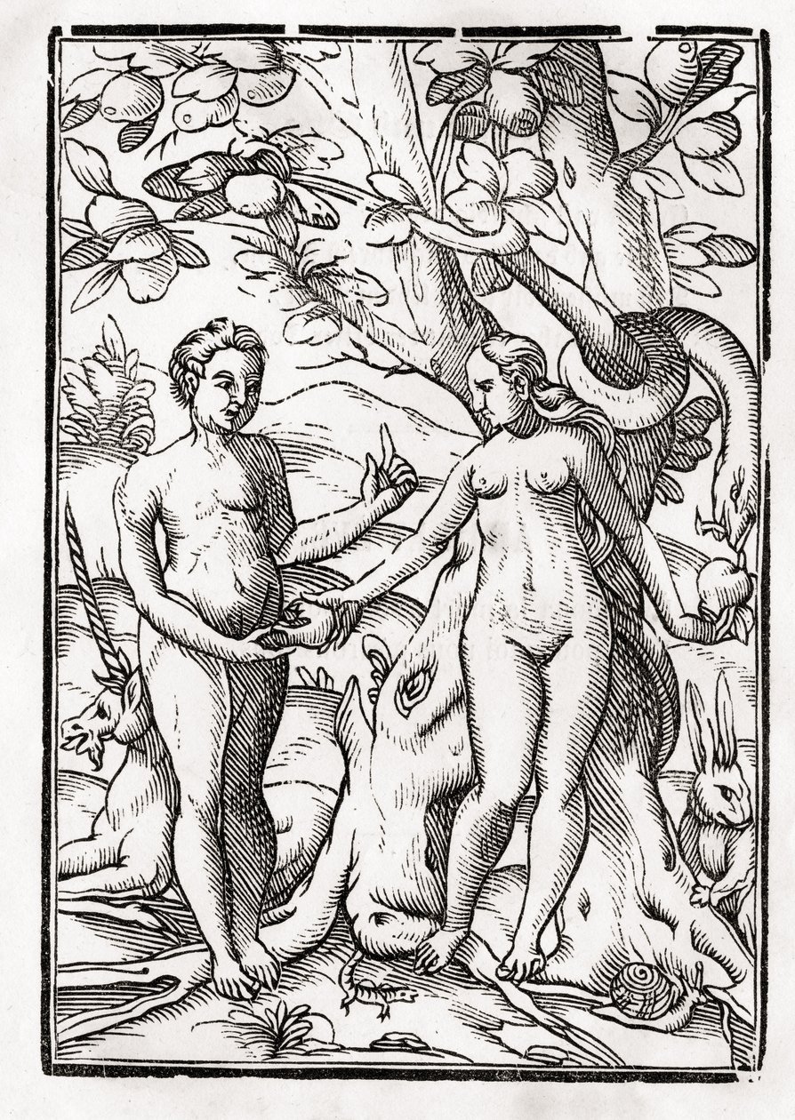 Adam och Eva i Edens lustgård, från 