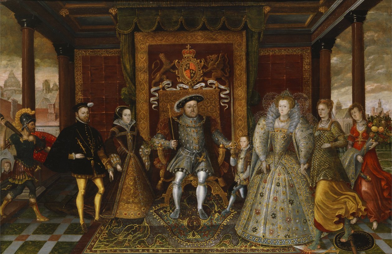 A Allegory of the Tudor Succession- Familjen till Henry VIII av Unbekannt Unbekannt