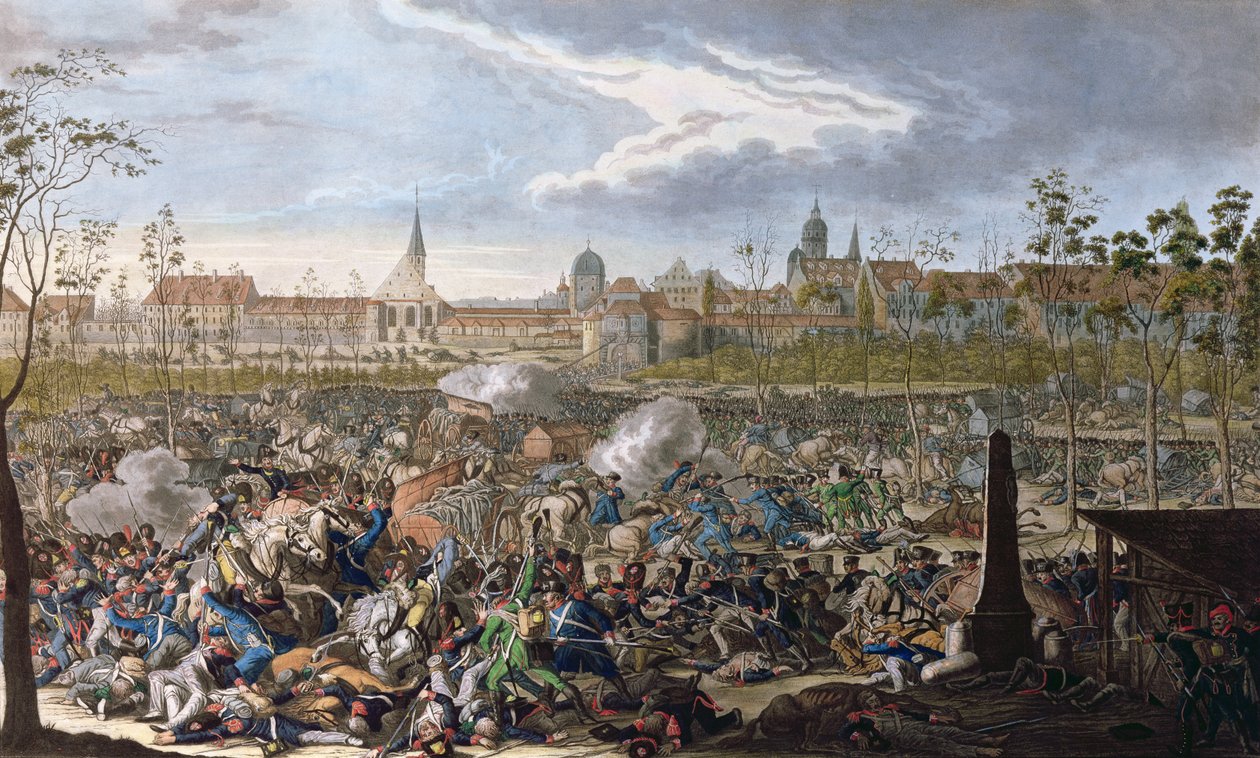 Slaget vid Leipzig, 19 oktober 1813 (färgstick) av Unbekannt Unbekannt