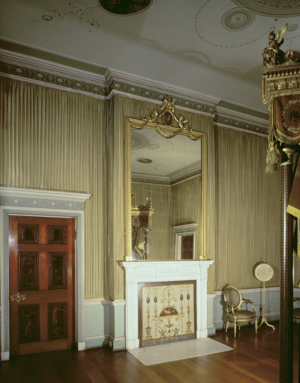 Sovrum med öppen spis designad av Adam, c.1776 foto av Unbekannt Unbekannt