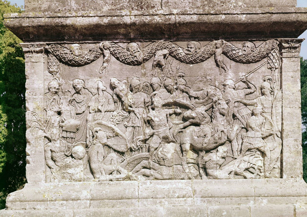Detalj av mausoleet av Unbekannt Unbekannt