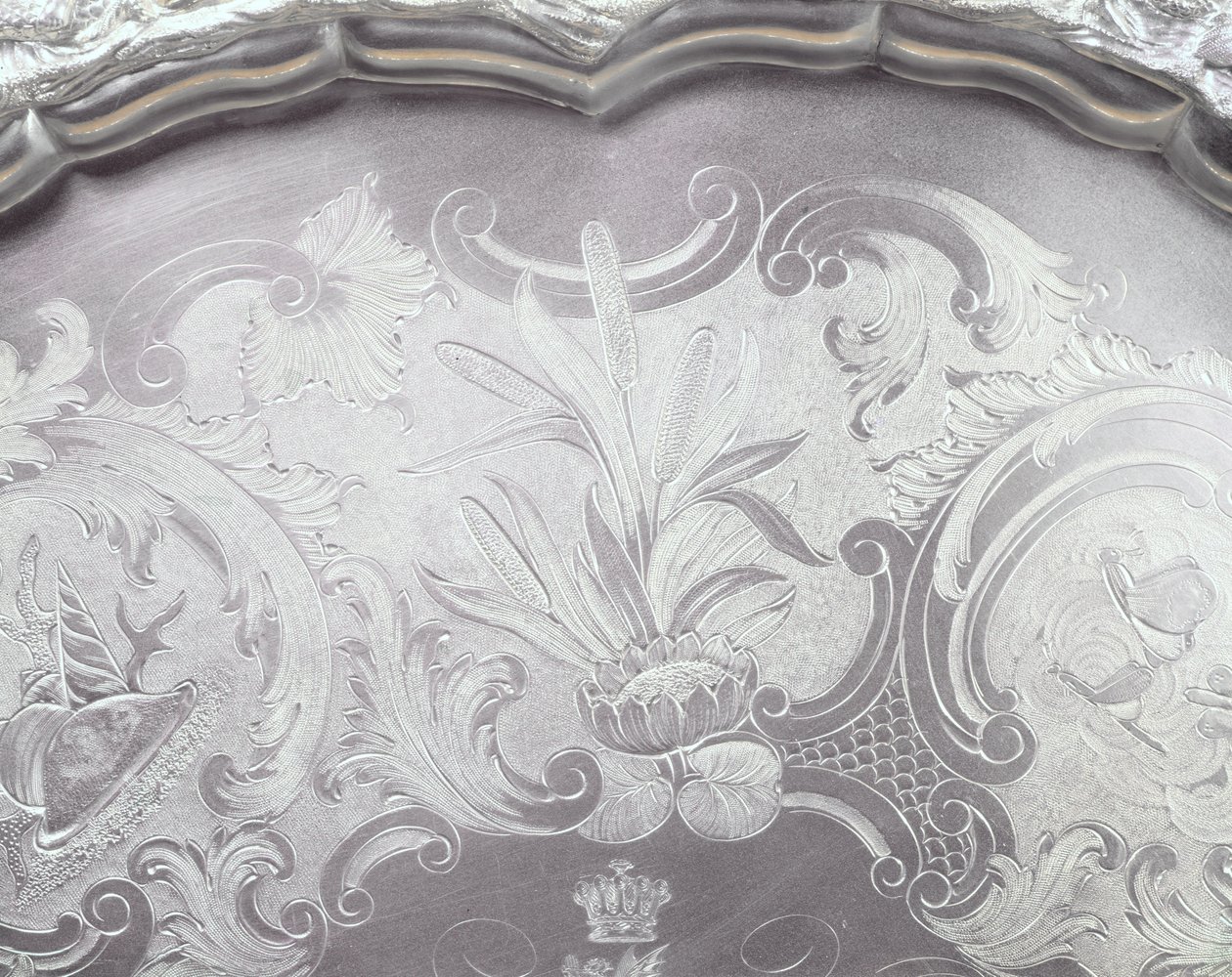 Exempel på Flat-chasing, design av bullrushes, c.1845 av Unbekannt Unbekannt