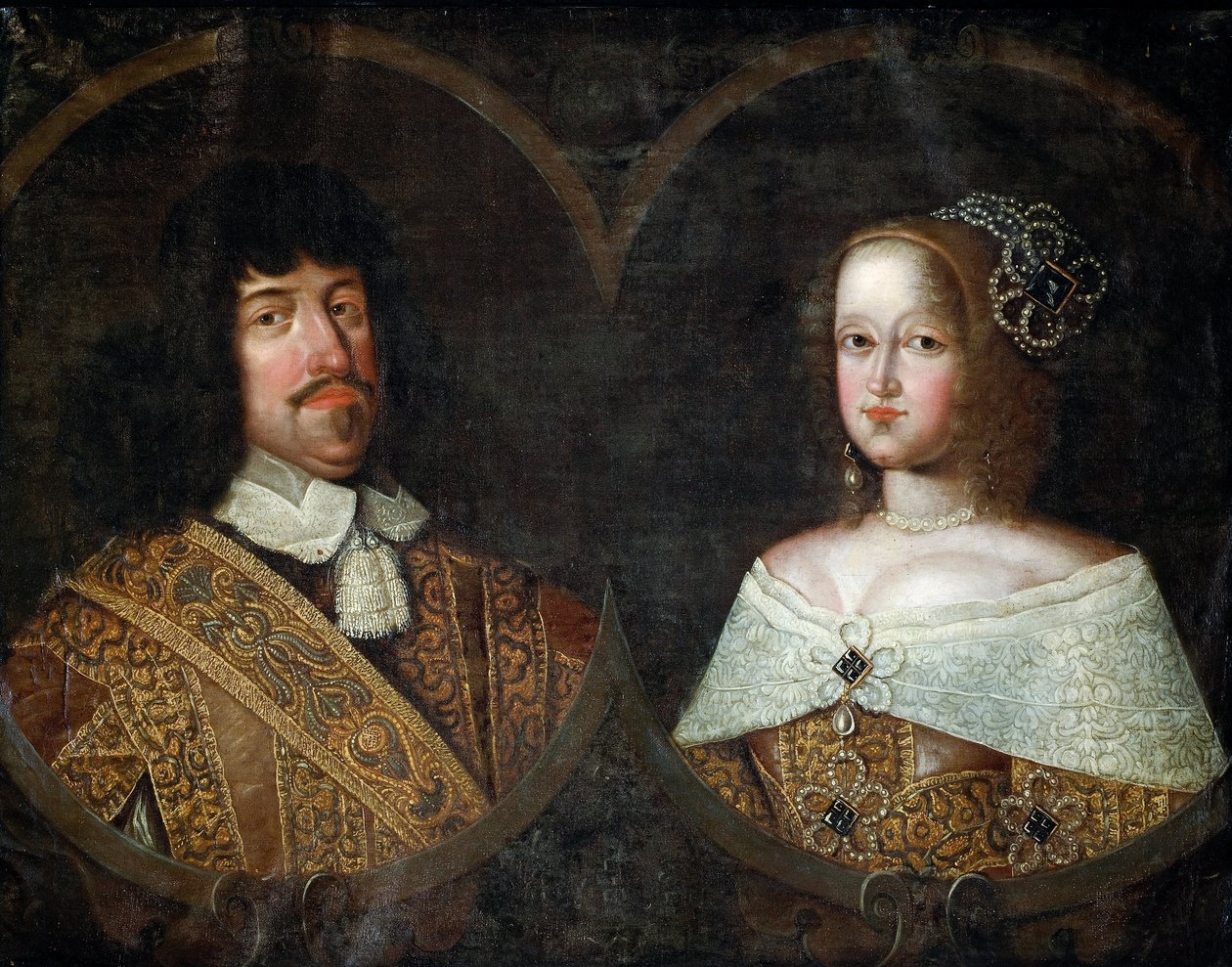 Frederik III av Danmark (1609-70) och Sofia Amalia av Braunschweig-Lyneburg (1628-85) av Unbekannt Unbekannt