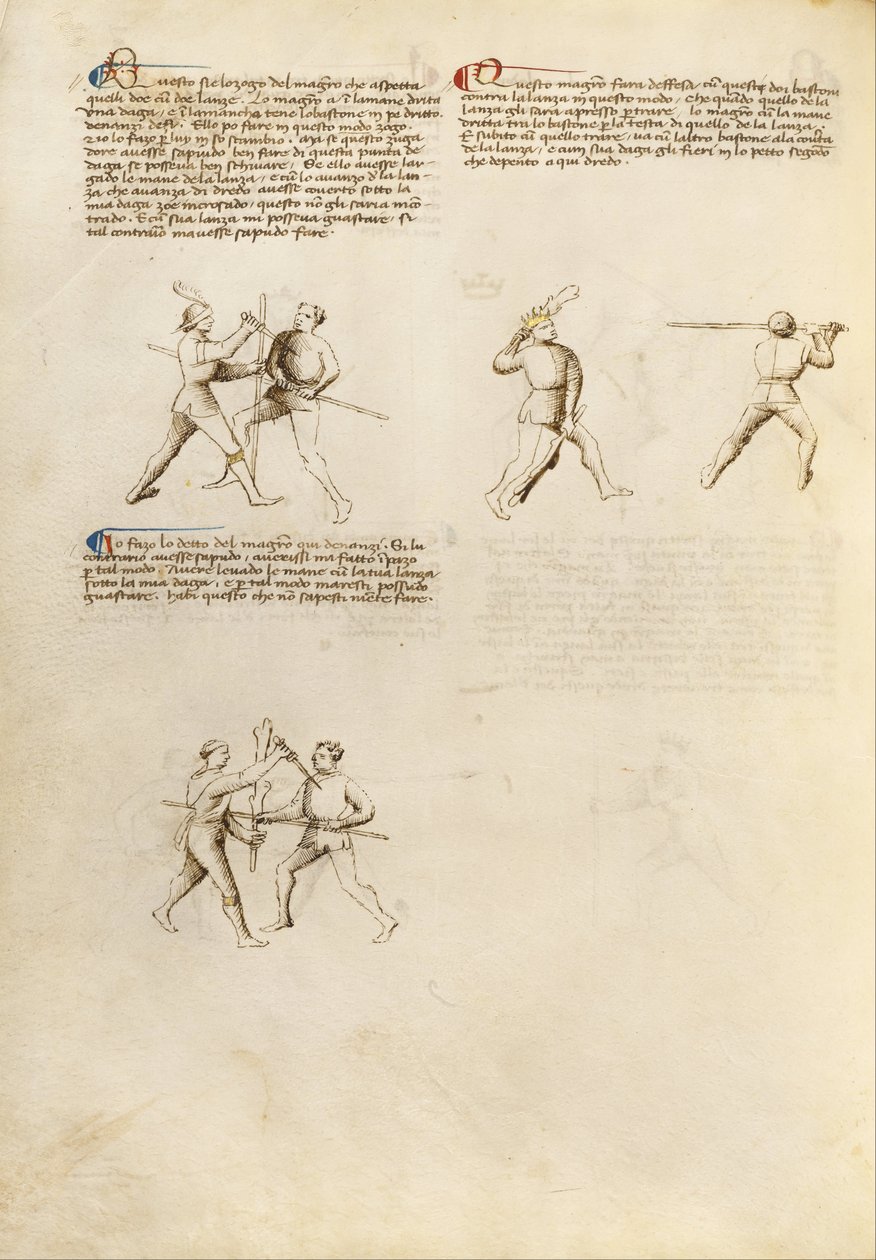 Getty Ms Ludwig XV 13 31v - Free of Flower - Strid med dolk och personal (6895480) av Unbekannt Unbekannt