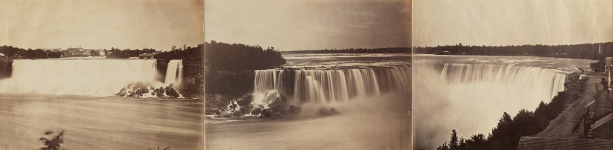 Niagara Falls tredelad panorama av Unbekannt Unbekannt