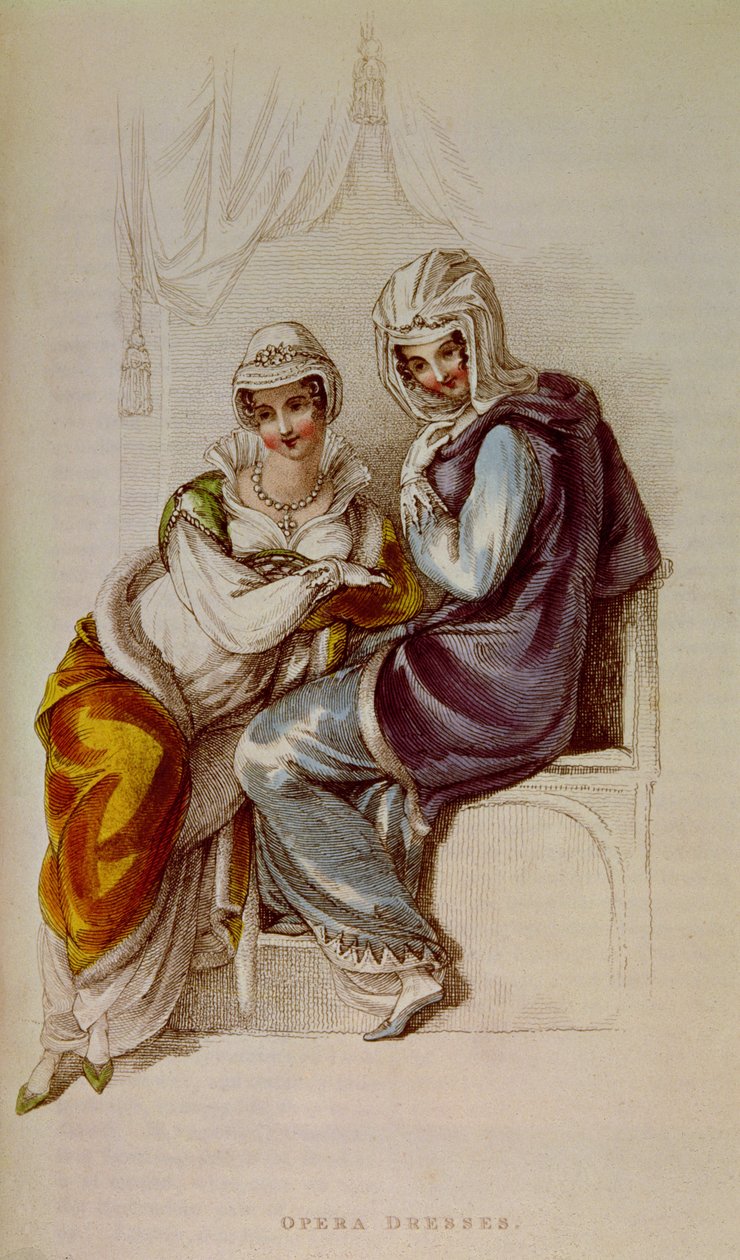 Operaklänningar, Ackermann-tryck, 1811 av Unbekannt Unbekannt