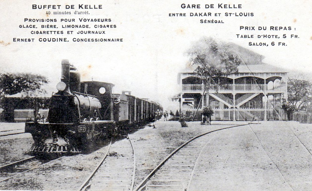 Vykort över stationen i Kelle, c.1908 av Unbekannt Unbekannt