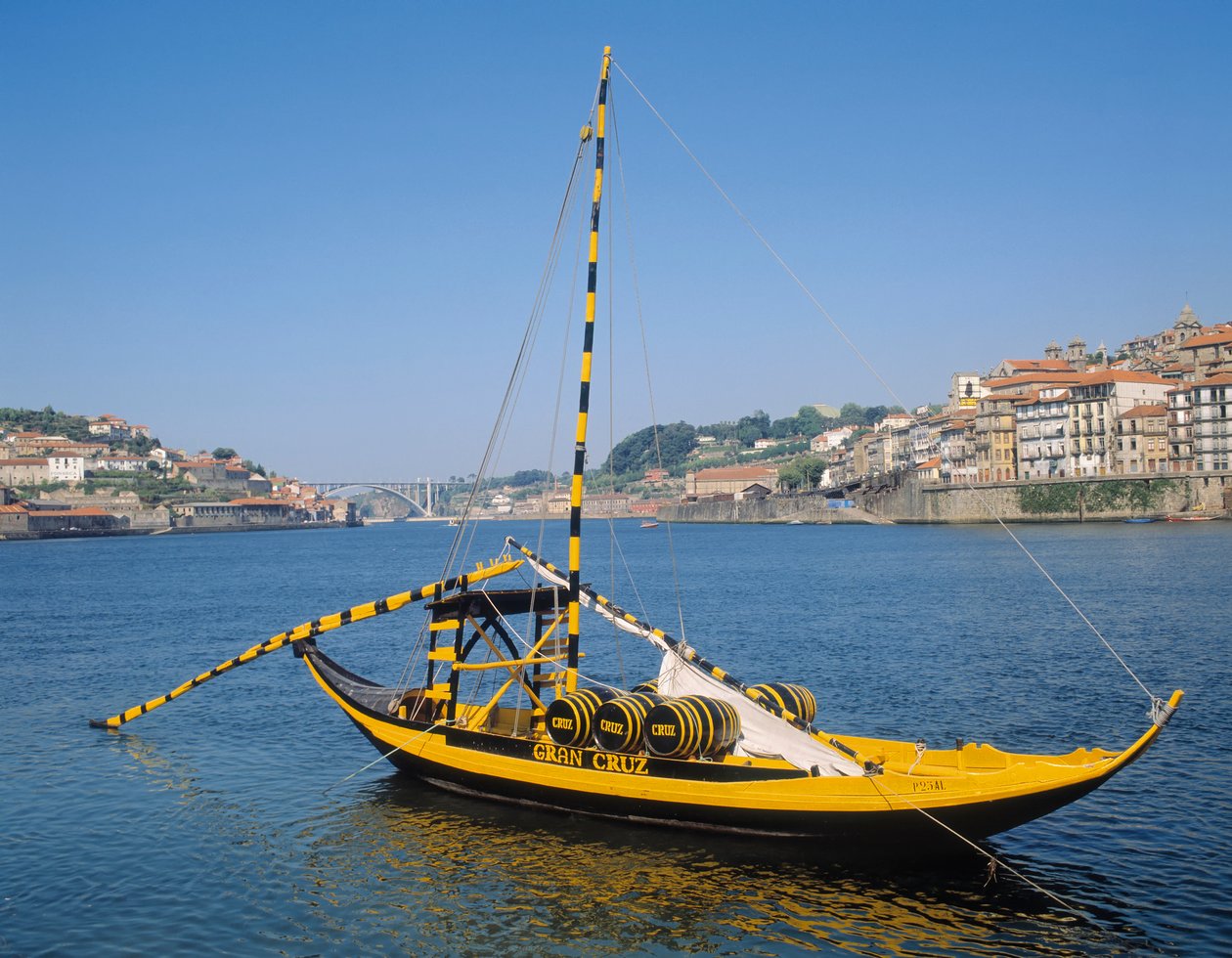 Rabelo båt på floden Douro av Unbekannt Unbekannt