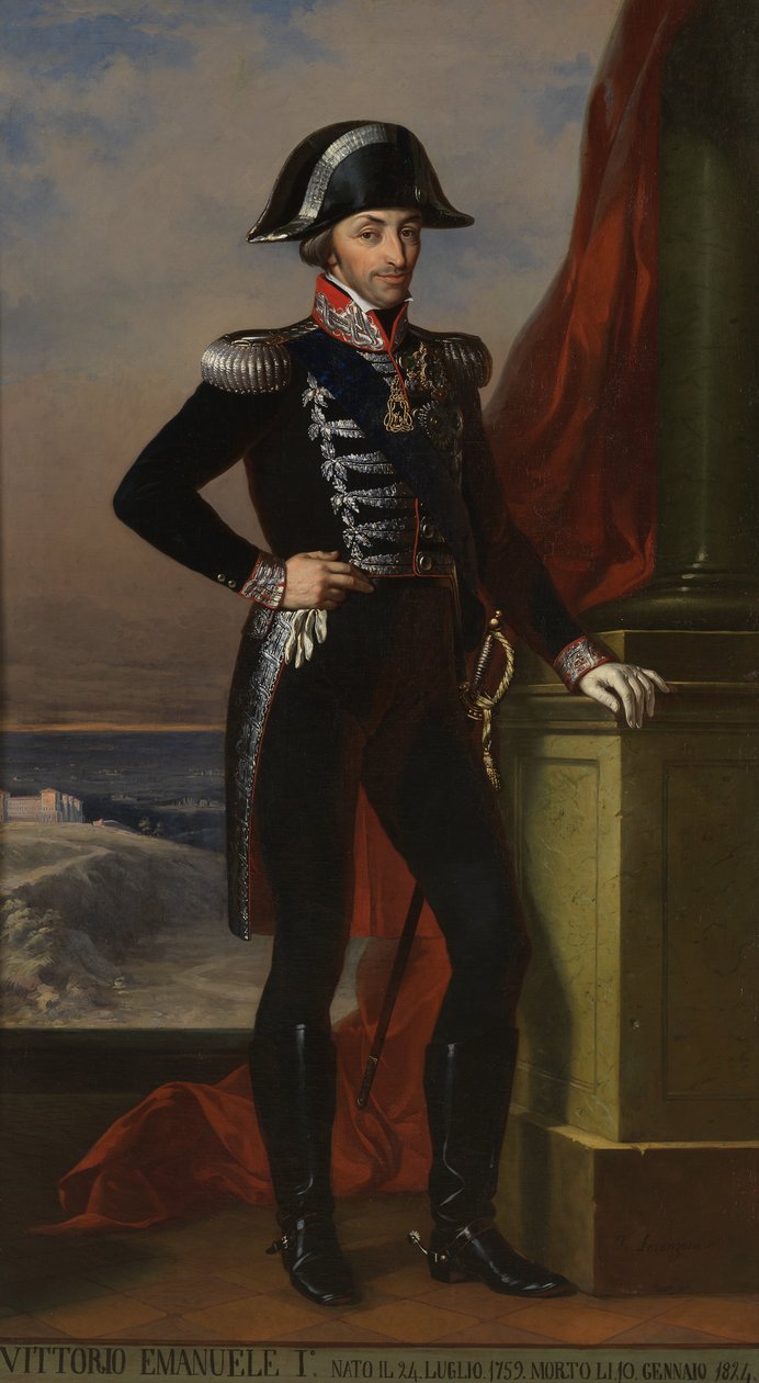 Porträtt av Vittorio Emanuele I av Unbekannt Unbekannt