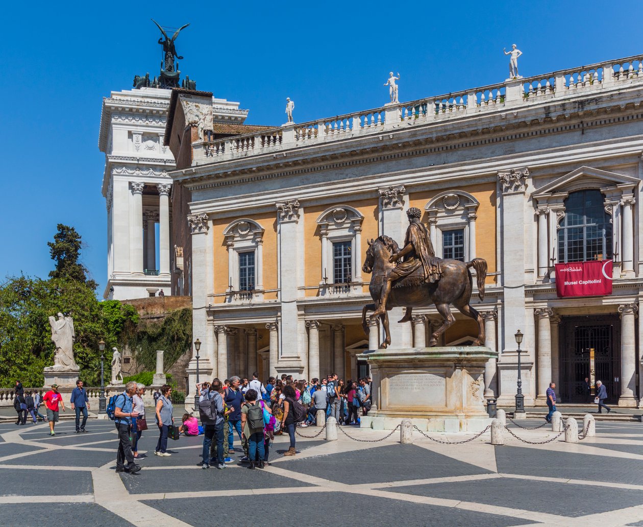 Rom, Italien. Campidoglio torg. av Unbekannt Unbekannt
