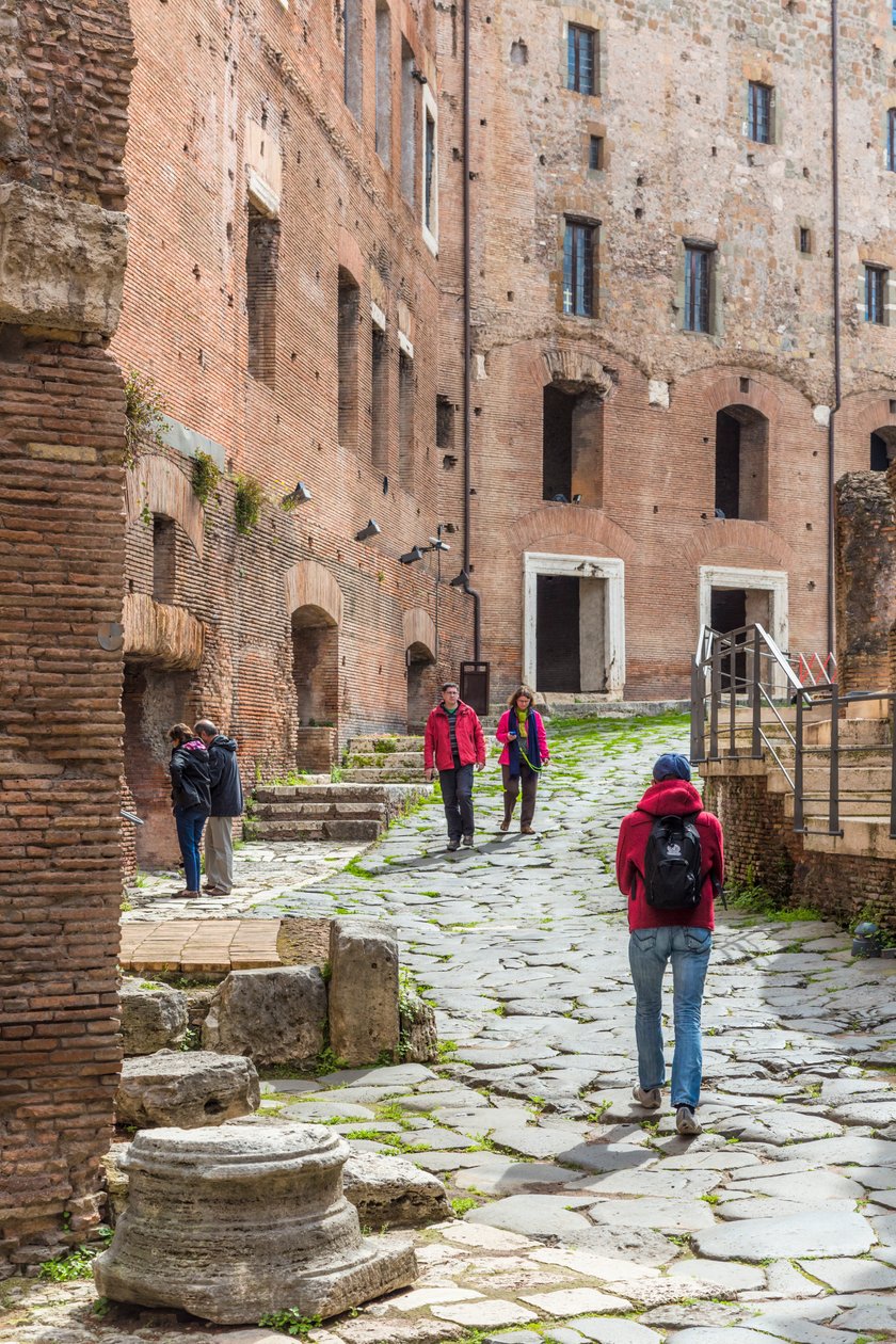 Rom, Italien. Trajanus marknad. Via Biberatica. av Unbekannt Unbekannt