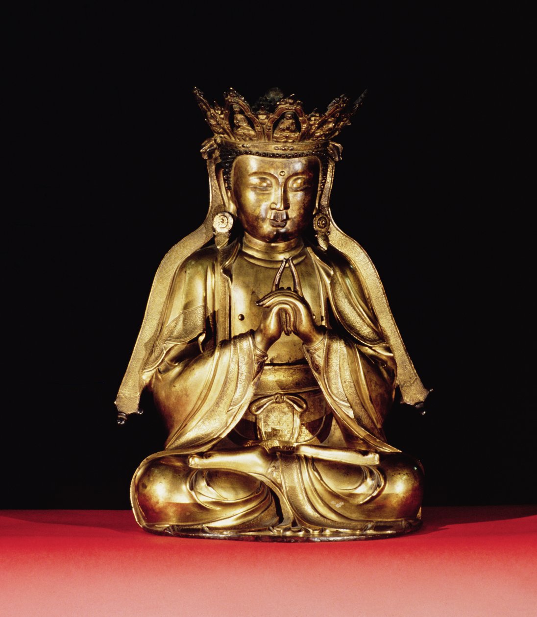 Sittande Buddha (förgylld brons) av Unbekannt Unbekannt