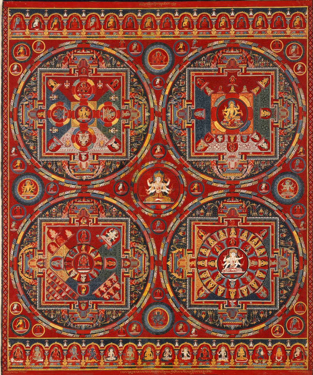 Tibetan, Central Tibet, Tsang (Ngor Monastery), Sakya order - Four Mandalas of the Vajravali Series av Unbekannt Unbekannt
