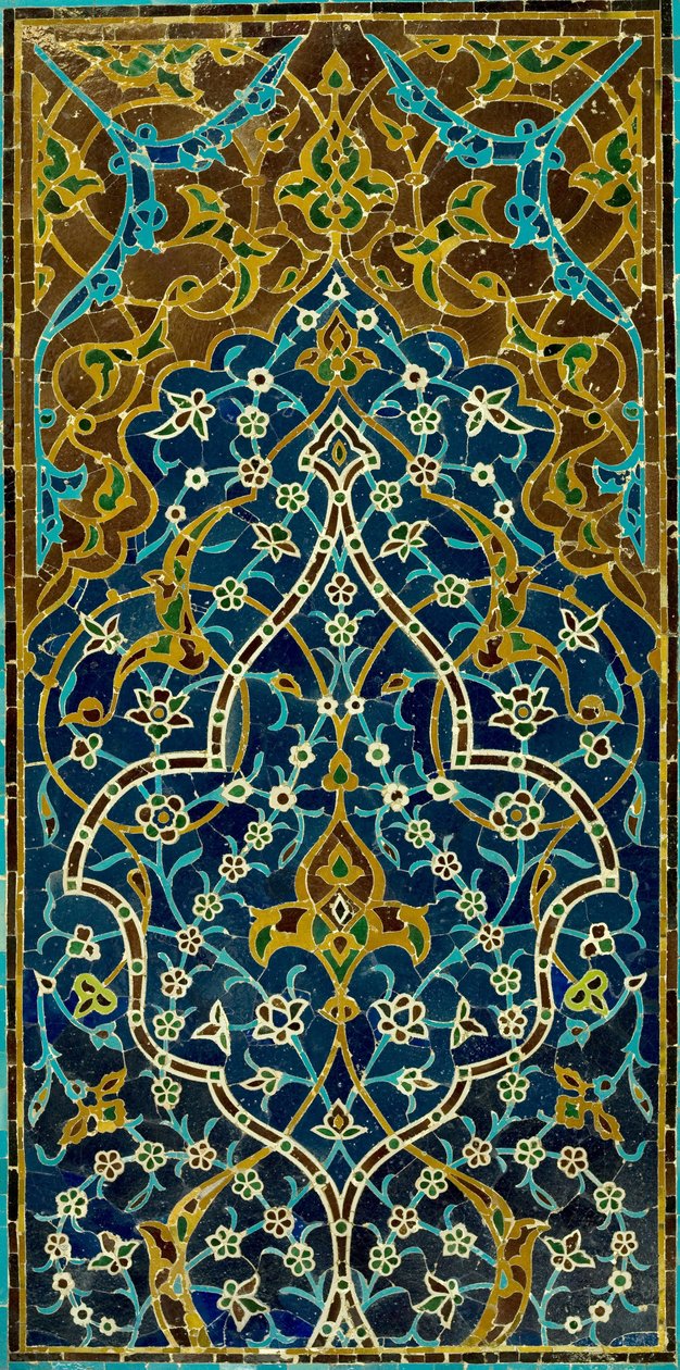 Okänd, Iran - Mosaic Tile Panel av Unbekannt Unbekannt