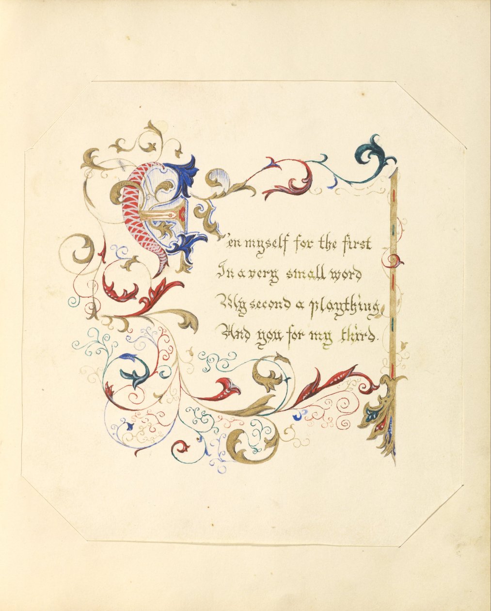 Okänd tillverkare, brittisk - (Illuminated Manuscript Poem) av Unbekannt Unbekannt