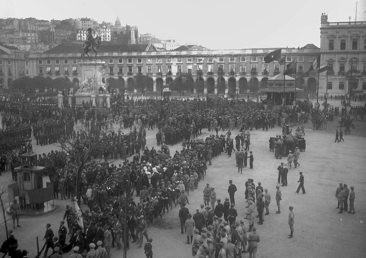 Segerfirande på Praca do Comercio, Lissabon, 1918 av Unbekannt Unbekannt