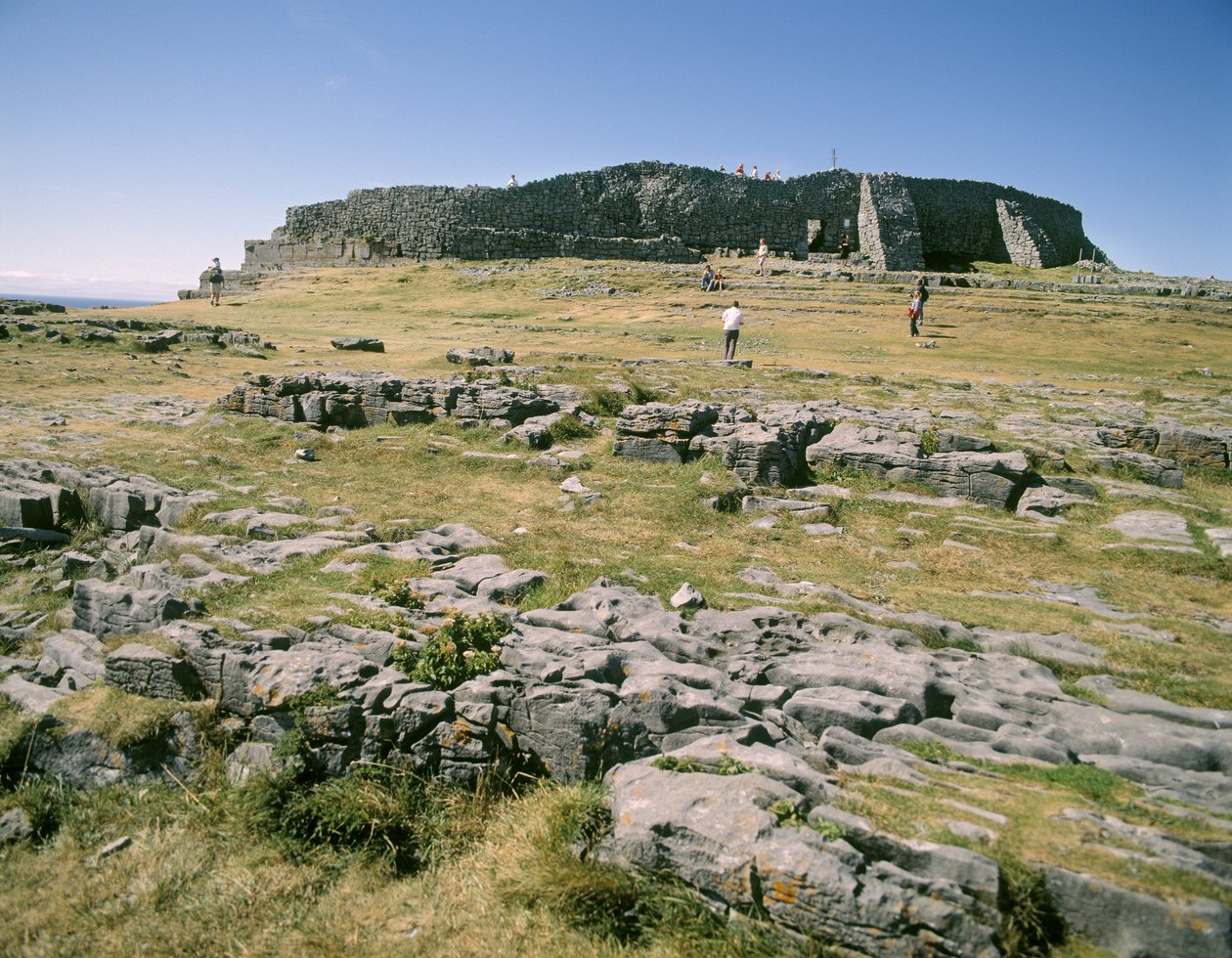 Utsikt över Dun Aengus av Unbekannt Unbekannt