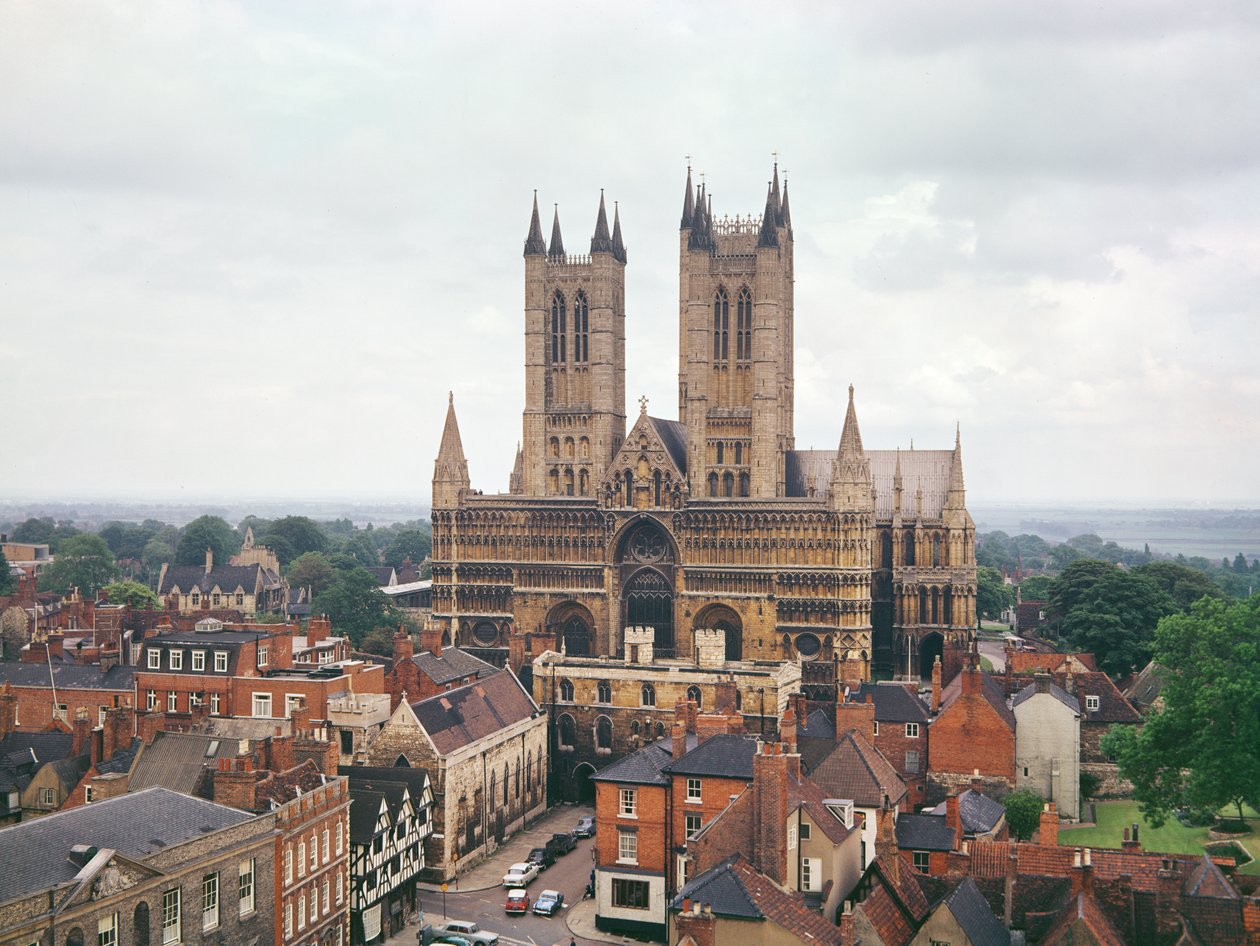 Utsikt över Lincoln Cathedral av Unbekannt Unbekannt