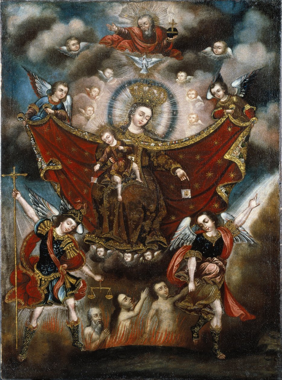Virgin of Carmel Saving Souls i skärselden av Unbekannt Unbekannt