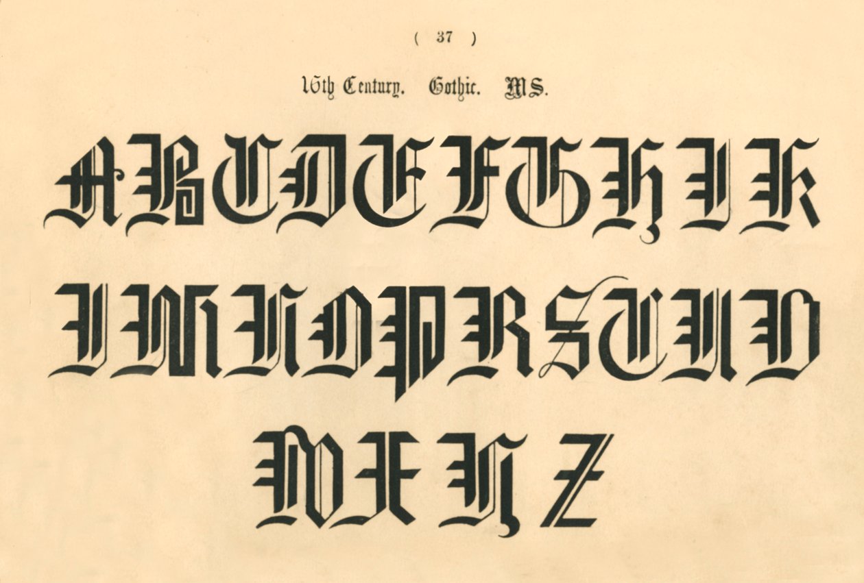 1500-talet. Gotiska. MS, 1862 av Unbekannt