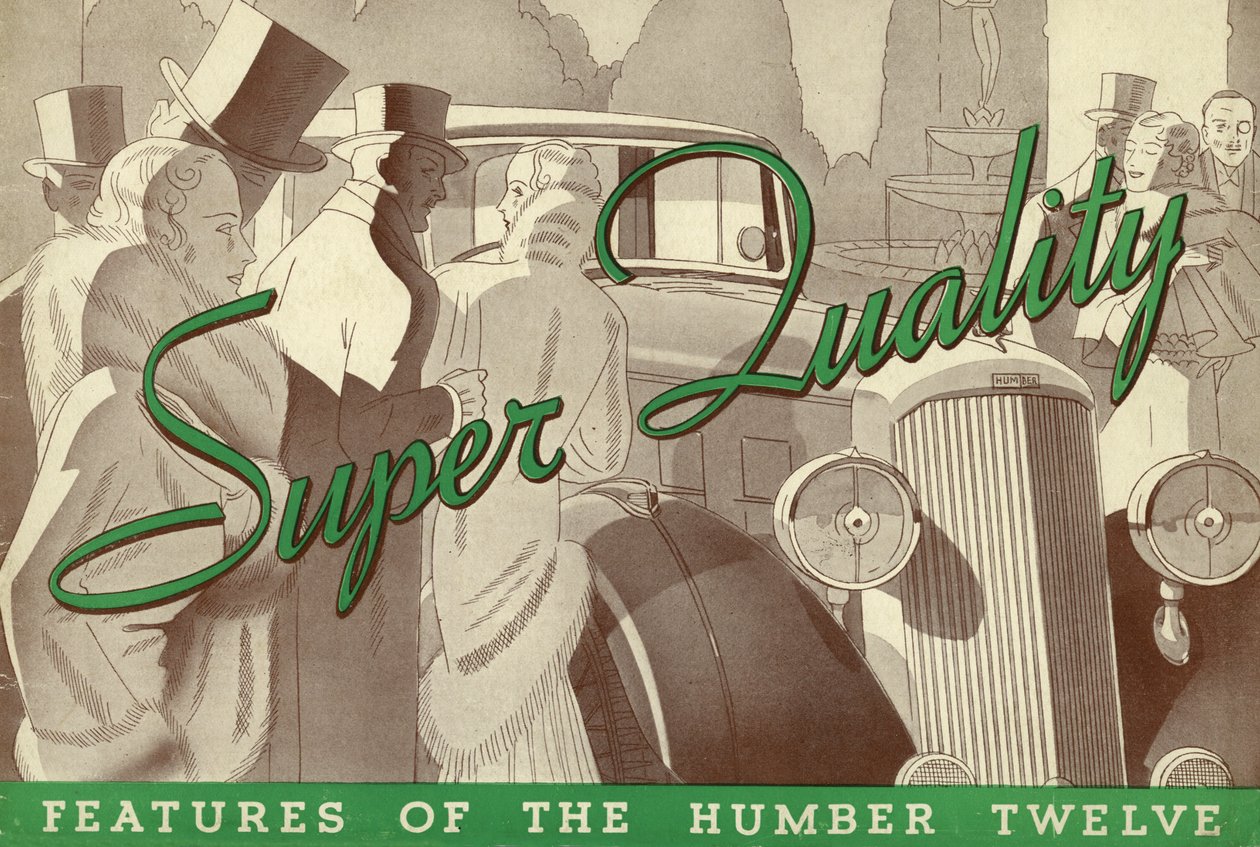1934 Humber Twelve försäljningsbroschyr. av Unbekannt