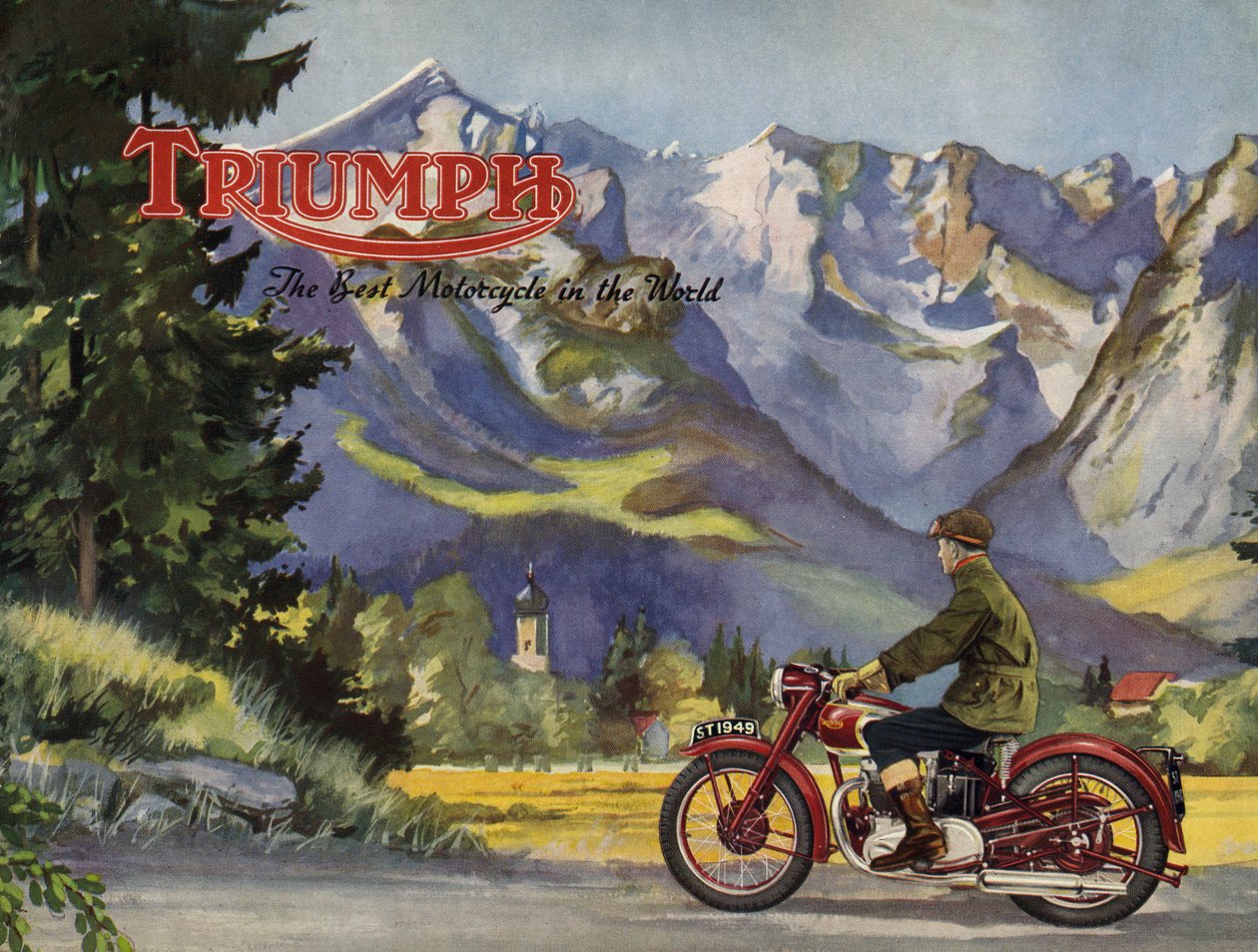 1948 Triumph 5T-hastighet tvillingbroschyr. av Unbekannt