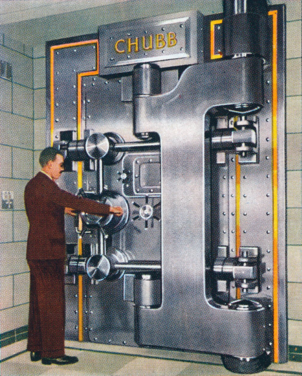 30-tons kassadörr, 1938 av Unbekannt