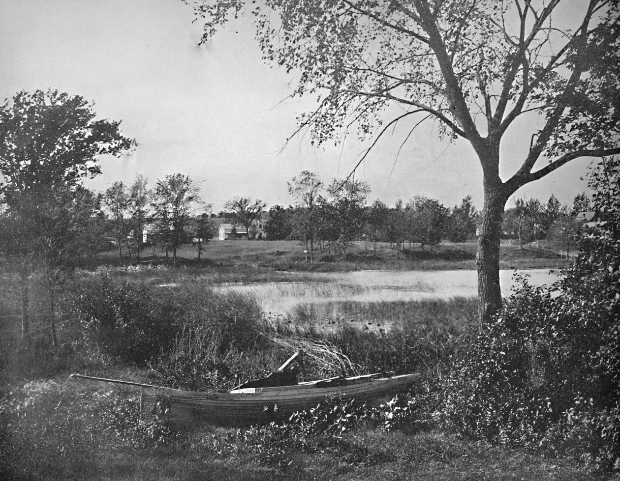 En vik i Lac la Belle, Oconomowoc, c1897. av Unbekannt