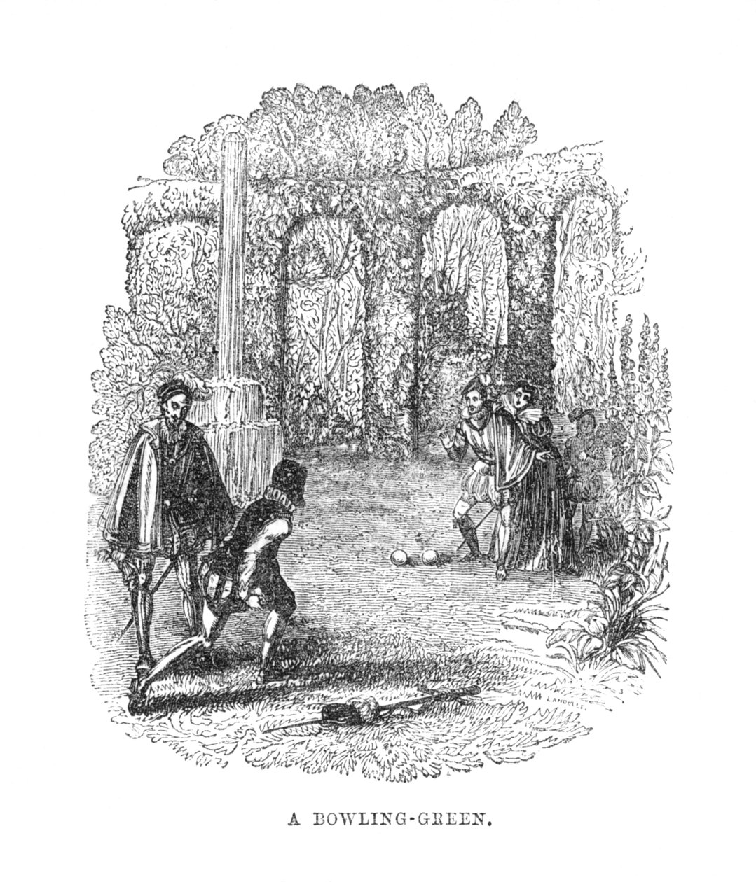 A Bowling-Green, c1870 av Unbekannt