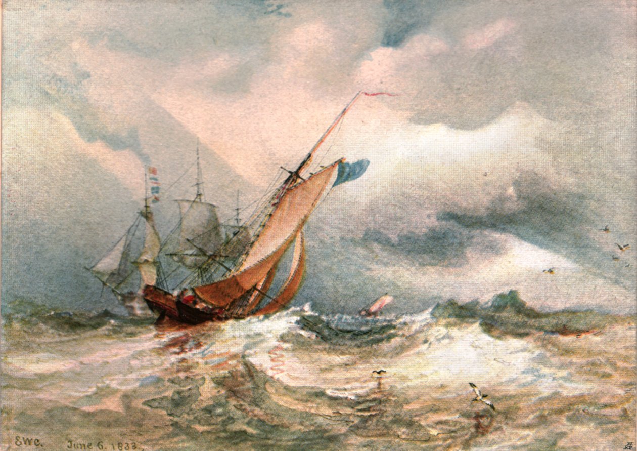 En blåsig dag, 1822, c1900. av Unbekannt