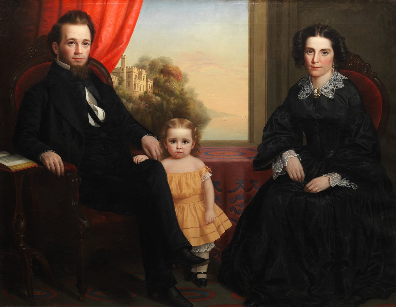 En familjegrupp, ca. 1850. av Unbekannt