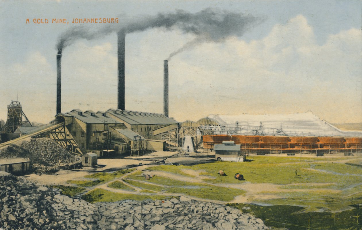 En guldgruva, Johannesburg, tidigt 1900-tal. av Unbekannt