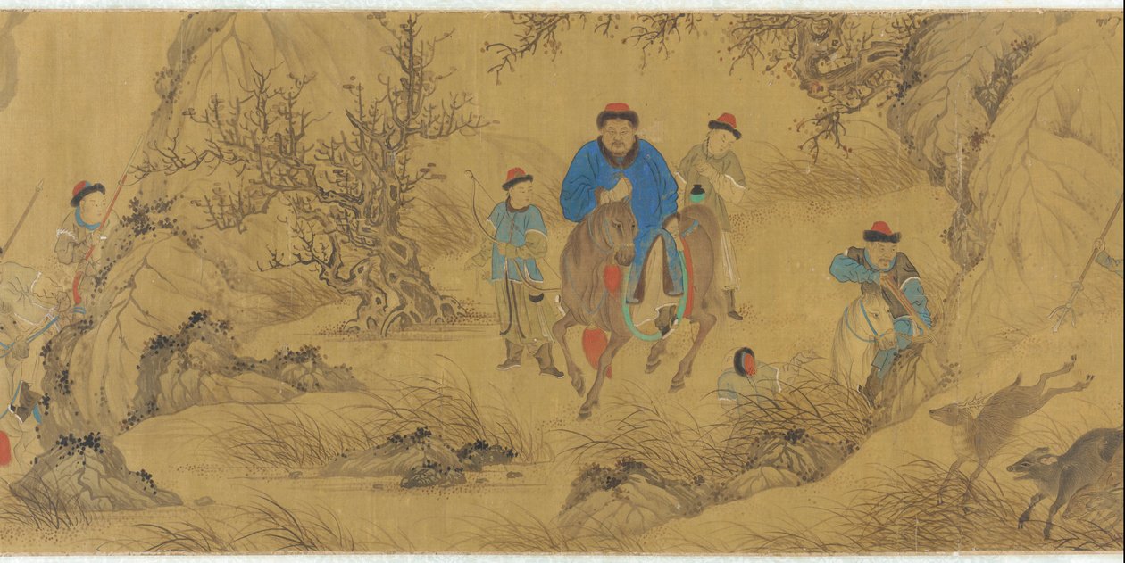 En jaktscen, 1700-talet. av Unbekannt