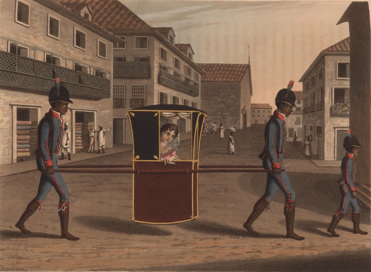 En dam på besök, 1816. av Unbekannt