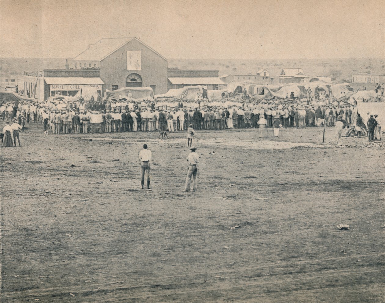 Ett mässmöte i Bulawayo, c1900. av Unbekannt